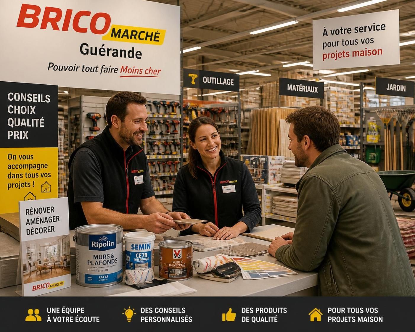 découvrez les services proposés par bricomarché guérande pour réussir tous vos travaux maison facilement et efficacement.