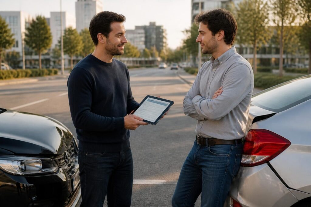 simplifiez vos démarches après un accident de voiture grâce au constat amiable en ligne, rapide et facile à remplir pour une déclaration efficace.