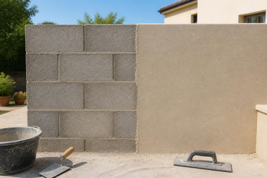 découvrez comment choisir la meilleure finition d'enduit sur parpaing pour protéger efficacement votre mur extérieur tout en embellissant votre façade.
