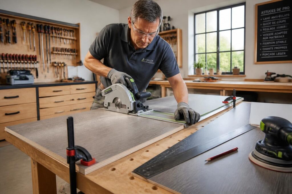 découvrez les techniques professionnelles pour couper un plan de travail stratifié sans éclat et réussir vos projets de bricolage avec précision et qualité.