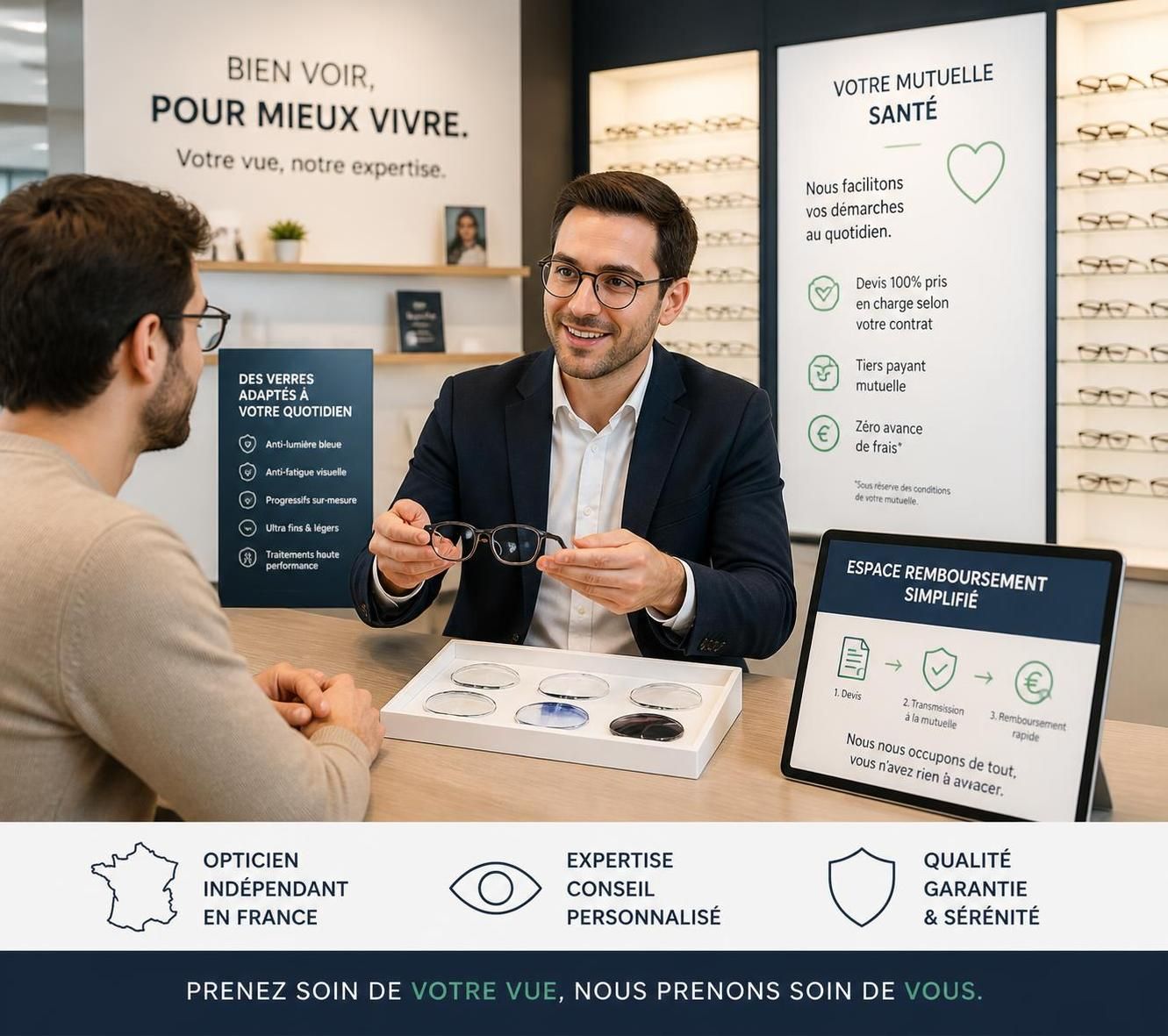 découvrez les avantages exclusifs offerts par .opticien.groupama partenaire pour vos lunettes santé : remboursements, qualité et conseils personnalisés.